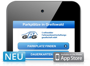 iOS und Android App von Business2Internet: Parken in Greifswald